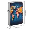 Abstract World Map Lighter Case Cover, Personalized Graffiti Lighter Sleeve, Double-Sided Vintage Metal Protector view 2