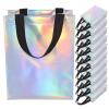 WOFASHPURET 20pcs Handle Bags Custom Iridescent Bags for Shopping Party Favors Birthday Treats view 1