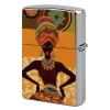 African Woman Lighter Case Cover, Personalized Graffiti Lighter Sleeve, Double-Sided Vintage Metal Protector view 1