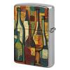 Wine Bottle Art Lighter Case Cover, Personalized Graffiti Lighter Sleeve, Double-Sided Vintage Metal Protector view 1