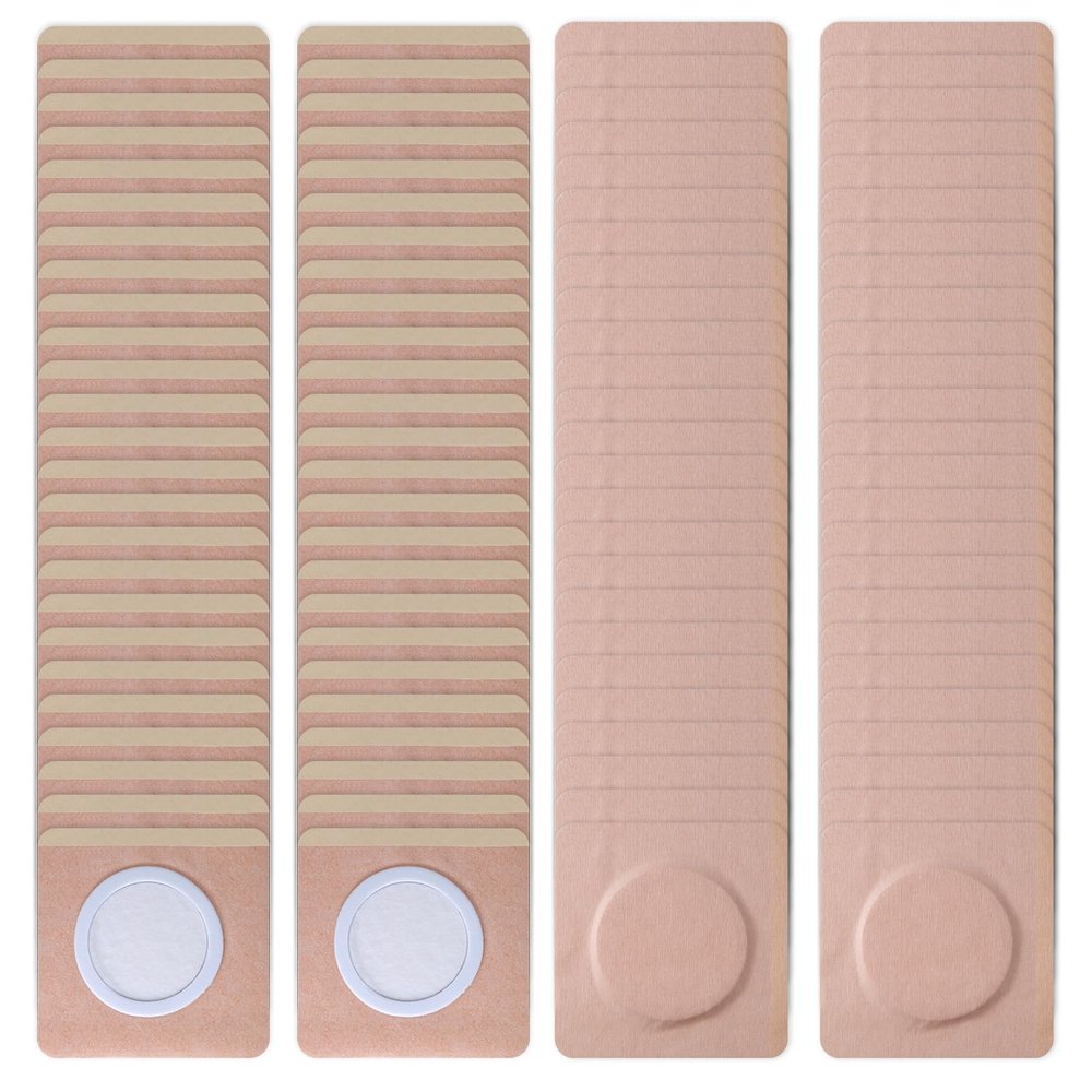 100Pcs Disposable Castor Oil Belly Button Patch | 3.15"*3.15" Highly Absorbent | Self-Adhesive Castor Oil Pack Wrap for Neck/Shoulders/Knees | No Wash | Organic Cotton | Anti-Seepage