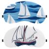 2 Pack Sleep Eye Mask for Women Men, Soft Breathable Eye Cove No Pressure Blackout Night Blindfold for Sleeping Light Blocking with Adjustable Strap, Sailboat Print view 1