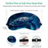 2 Pack Sleep Eye Mask for Women Men, Soft Breathable Eye Cove No Pressure Blackout Night Blindfold for Sleeping Light Blocking with Adjustable Strap, Starry Sky Turtle Lotus view 3