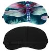 2 Pack Sleep Eye Mask for Women Men, Soft Breathable Eye Cove No Pressure Blackout Night Blindfold for Sleeping Light Blocking with Adjustable Strap, Fancy Dragonflies K view 2