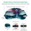 2 Pack Sleep Eye Mask for Women Men, Soft Breathable Eye Cove No Pressure Blackout Night Blindfold for Sleeping Light Blocking with Adjustable Strap, Fancy Dragonflies K view 3