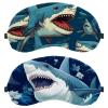 2 Pack Sleep Eye Mask for Women Men, Soft Breathable Eye Cove No Pressure Blackout Night Blindfold for Sleeping Light Blocking with Adjustable Strap, Painted Shark F view 1