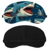 2 Pack Sleep Eye Mask for Women Men, Soft Breathable Eye Cove No Pressure Blackout Night Blindfold for Sleeping Light Blocking with Adjustable Strap, Painted Shark F view 2
