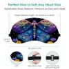 2 Pack Sleep Eye Mask for Women Men, Soft Breathable Eye Cove No Pressure Blackout Night Blindfold for Sleeping Light Blocking with Adjustable Strap, Moth Moon Flowers view 3