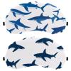 2 Pack Sleep Eye Mask for Women Men, Soft Breathable Eye Cove No Pressure Blackout Night Blindfold for Sleeping Light Blocking with Adjustable Strap, Sharks view 1