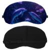 2 Pack Sleep Eye Mask for Women Men, Soft Breathable Eye Cove No Pressure Blackout Night Blindfold for Sleeping Light Blocking with Adjustable Strap, Sky Lotus Dolphin Blue view 2