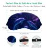 2 Pack Sleep Eye Mask for Women Men, Soft Breathable Eye Cove No Pressure Blackout Night Blindfold for Sleeping Light Blocking with Adjustable Strap, Sky Lotus Dolphin Blue view 3