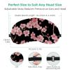 2 Pack Sleep Eye Mask for Women Men, Soft Breathable Eye Cove No Pressure Blackout Night Blindfold for Sleeping Light Blocking with Adjustable Strap, Pink Flowers Printing view 3