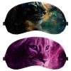 2 Pack Sleep Eye Mask for Women Men, Soft Breathable Eye Cove No Pressure Blackout Night Blindfold for Sleeping Light Blocking with Adjustable Strap, Baby Lion Purple view 1