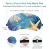 2 Pack Sleep Eye Mask for Women Men, Soft Breathable Eye Cove No Pressure Blackout Night Blindfold for Sleeping Light Blocking with Adjustable Strap, Ocean Illustration view 3