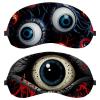 2 Pack Sleep Eye Mask for Women Men, Soft Breathable Eye Cove No Pressure Blackout Night Blindfold for Sleeping Light Blocking with Adjustable Strap, Halloween Eyeballs C view 1