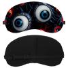 2 Pack Sleep Eye Mask for Women Men, Soft Breathable Eye Cove No Pressure Blackout Night Blindfold for Sleeping Light Blocking with Adjustable Strap, Halloween Eyeballs C view 2