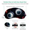 2 Pack Sleep Eye Mask for Women Men, Soft Breathable Eye Cove No Pressure Blackout Night Blindfold for Sleeping Light Blocking with Adjustable Strap, Halloween Eyeballs C view 3