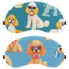 2 Pack Sleep Eye Mask for Women Men, Soft Breathable Eye Cove No Pressure Blackout Night Blindfold for Sleeping Light Blocking with Adjustable Strap, Lovely Bow Poodles view 1