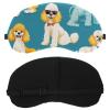 2 Pack Sleep Eye Mask for Women Men, Soft Breathable Eye Cove No Pressure Blackout Night Blindfold for Sleeping Light Blocking with Adjustable Strap, Lovely Bow Poodles view 2