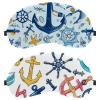2 Pack Sleep Eye Mask for Women Men, Soft Breathable Eye Cove No Pressure Blackout Night Blindfold for Sleeping Light Blocking with Adjustable Strap, Doodle Anchors and Handwheels view 1