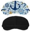 2 Pack Sleep Eye Mask for Women Men, Soft Breathable Eye Cove No Pressure Blackout Night Blindfold for Sleeping Light Blocking with Adjustable Strap, Doodle Anchors and Handwheels view 2