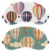 2 Pack Sleep Eye Mask for Women Men, Soft Breathable Eye Cove No Pressure Blackout Night Blindfold for Sleeping Light Blocking with Adjustable Strap, Hot Air Balloon Print view 1