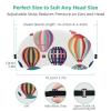 2 Pack Sleep Eye Mask for Women Men, Soft Breathable Eye Cove No Pressure Blackout Night Blindfold for Sleeping Light Blocking with Adjustable Strap, Hot Air Balloon Print view 3