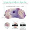 2 Pack Sleep Eye Mask for Women Men, Soft Breathable Eye Cove No Pressure Blackout Night Blindfold for Sleeping Light Blocking with Adjustable Strap, Purple Flower Butterfly Rabbit view 3