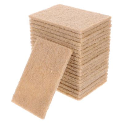 Anneome 20pcs Reusable Kitchen Cleaning Supplies Sisal Scrubbers Gentle Scouring Pads for Dishes Floors