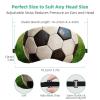2 Pack Sleep Eye Mask for Women Men, Soft Breathable Eye Cove No Pressure Blackout Night Blindfold for Sleeping Light Blocking with Adjustable Strap, Goal Soccer Background view 3
