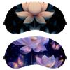 2 Pack Sleep Eye Mask for Women Men, Soft Breathable Eye Cove No Pressure Blackout Night Blindfold for Sleeping Light Blocking with Adjustable Strap, Purple Butterflies Lotus view 1