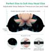 2 Pack Sleep Eye Mask for Women Men, Soft Breathable Eye Cove No Pressure Blackout Night Blindfold for Sleeping Light Blocking with Adjustable Strap, Purple Butterflies Lotus view 3