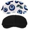2 Pack Sleep Eye Mask for Women Men, Soft Breathable Eye Cove No Pressure Blackout Night Blindfold for Sleeping Light Blocking with Adjustable Strap, Fresh Blueberry Leaves view 2