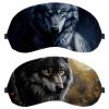 2 Pack Sleep Eye Mask for Women Men, Soft Breathable Eye Cove No Pressure Blackout Night Blindfold for Sleeping Light Blocking with Adjustable Strap, Autumn Moon Wolf view 1