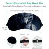 2 Pack Sleep Eye Mask for Women Men, Soft Breathable Eye Cove No Pressure Blackout Night Blindfold for Sleeping Light Blocking with Adjustable Strap, Autumn Moon Wolf view 3