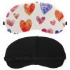 2 Pack Sleep Eye Mask for Women Men, Soft Breathable Eye Cove No Pressure Blackout Night Blindfold for Sleeping Light Blocking with Adjustable Strap, Heart Pattern view 2