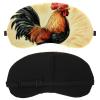 2 Pack Sleep Eye Mask for Women Men, Soft Breathable Eye Cove No Pressure Blackout Night Blindfold for Sleeping Light Blocking with Adjustable Strap, Rooster Flowers view 2