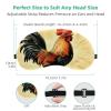 2 Pack Sleep Eye Mask for Women Men, Soft Breathable Eye Cove No Pressure Blackout Night Blindfold for Sleeping Light Blocking with Adjustable Strap, Rooster Flowers view 3