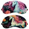 2 Pack Sleep Eye Mask for Women Men, Soft Breathable Eye Cove No Pressure Blackout Night Blindfold for Sleeping Light Blocking with Adjustable Strap, Jungle Unicorn view 1
