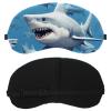 2 Pack Sleep Eye Mask for Women Men, Soft Breathable Eye Cove No Pressure Blackout Night Blindfold for Sleeping Light Blocking with Adjustable Strap, Shark Print view 2
