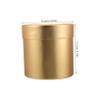 minkissy Round Flower Boxes with Lids for Floral Arrangements Elegant Present Holders for Weddings Valentine's Day and Birthdays Stylish Golden Packaging for Bridesmaids and Special view 2