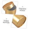minkissy Round Flower Boxes with Lids for Floral Arrangements Elegant Present Holders for Weddings Valentine's Day and Birthdays Stylish Golden Packaging for Bridesmaids and Special view 3