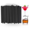 [100 Pcs] Black Biodegradable Cocktail Short Straws - 5.12 Inch Disposable Compostable PLA Plant Based Drinking Straws for Whiskey Bar Club Cocktail Cold Drinks view 1