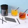 [100 Pcs] Black Biodegradable Cocktail Short Straws - 5.12 Inch Disposable Compostable PLA Plant Based Drinking Straws for Whiskey Bar Club Cocktail Cold Drinks view 4