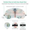 2 Pack Sleep Eye Mask for Women Men, Soft Breathable Eye Cove No Pressure Blackout Night Blindfold for Sleeping Light Blocking with Adjustable Strap, Pink Flowers and Dragonfly view 3