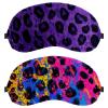 2 Pack Sleep Eye Mask for Women Men, Soft Breathable Eye Cove No Pressure Blackout Night Blindfold for Sleeping Light Blocking with Adjustable Strap, Colorful Ink Leopard Print view 1