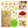 EcoHMVerve Organic Beeswax Wraps - Reusable Food Wrap for Sandwiches, Bread & Cheese | Bee Wrap with multifunctional brush, 3 Sizes Plastic-Free (Multipack) view 1