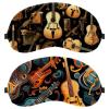 2 Pack Sleep Eye Mask for Women Men, Soft Breathable Eye Cove No Pressure Blackout Night Blindfold for Sleeping Light Blocking with Adjustable Strap, Colorful Musical Instruments C view 1
