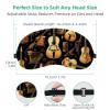 2 Pack Sleep Eye Mask for Women Men, Soft Breathable Eye Cove No Pressure Blackout Night Blindfold for Sleeping Light Blocking with Adjustable Strap, Colorful Musical Instruments C view 3