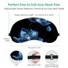 2 Pack Sleep Eye Mask for Women Men, Soft Breathable Eye Cove No Pressure Blackout Night Blindfold for Sleeping Light Blocking with Adjustable Strap, Glowing Butterfly Lotus view 3